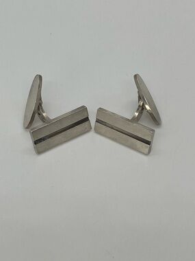 Georg Jensen Sterling Silver 114 Mid Century Modern MCM Danish Cufflinks